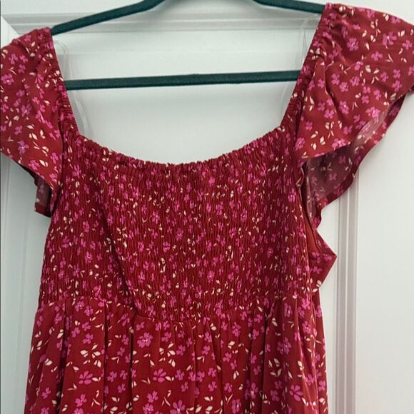 All in Favor Red Floral Mini Dress - Picture 4 of 4